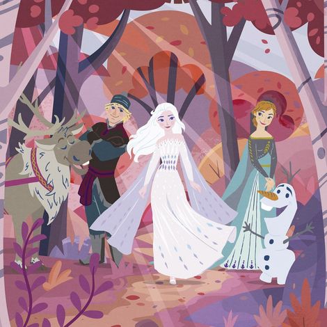 papier peint panoramique La Reine des neiges multicolore - Komar (1/5)