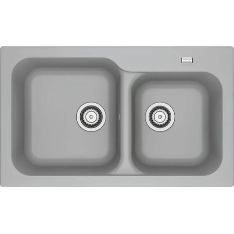 Lavello incasso 2 vasche Franke KID 620 tectonite grigio 83x50x21 cm. (1/5)