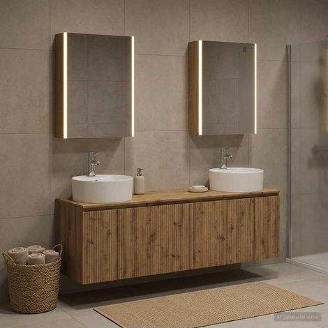 vidaXL Bathroom Cabinet Set 5 pcs Artisan Oak Engineered Wood (1/5)
