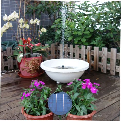 Kit de pompe à eau submersible sans balais Decdeal 9V 3,5W alimentée par panneau solaire pour fontaine, bassin à oiseaux, abreuvoir ou autre espace de baignade. Débit : 200 l/h. Hauteur de refoulement (1/3)