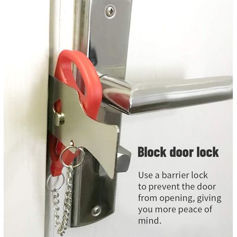Serrure de Porte Portable,Verrouillage de Voyage,Verrou de Voyage Portable,Verrouillage de Porte Portable,Verrouillage de Voyage en Acier Inoxydable pour éviter Les Entrées (1/4)
