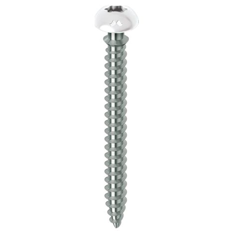 Tornillo MUSTAD Framex PVC - Cabeza avellanada reducida Torx - Ø6x70 mm - Caja de 100 - Cromado - Lacado blanco - SP305A60070032C