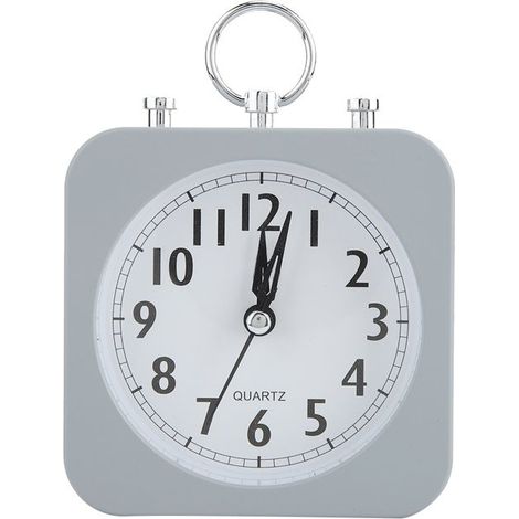 Wecker - Klassisch - Vintage - Leise - Lauter Weckton - Grau