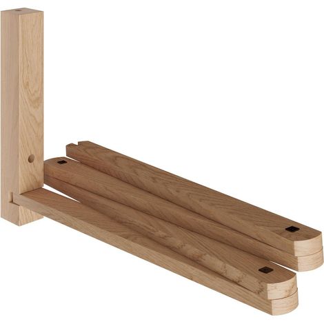 Pinocchio XL, supporto a muro regolabile in legno per lampade a parete
