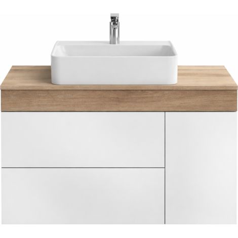 JACOB DELAFON Mueble lavabo Sully zurdo 83 cm blanco y roble
