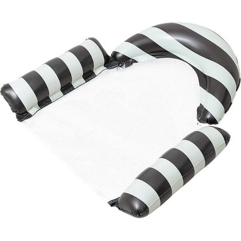 Piscina galleggiante - Lettino galleggiante - Attività ricreative in acqua - Materiale ergonomico in PVC - 111x107x18 cm - Bianco (1/5)