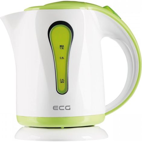 Bouilloire électrique avec indicateur de niveau d'eau éclairé en plastique de qualité supérieure sans BPA 1 l 900-1100 W Vert/blanc (1/5)