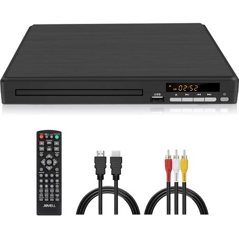 Lecteur DVD Région Libre pour Télévision, Suréchantillonnage 1080P, Entrée USB, Sorties Coaxial/HDMI/RCA, Mémoire de Reprise, Prise en Charge PAL/NTSC, Lecteur DVD/CD pour Maison (DVD-198) (1/5)