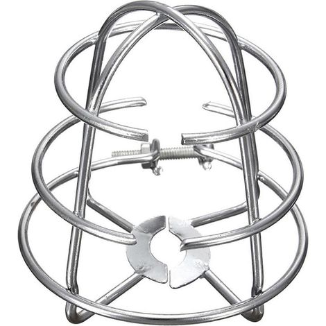Trois couvercles de protection pour têtes d'extincteurs automatiques, des cadres de protection pour têtes d'extincteurs automatiques et des cages de têtes d'extincteurs automatiques chromées robustes (1/5)