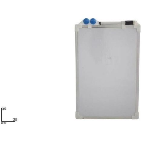 Trade Shop - Magnettafel, Alu-Kante mit Magneten, mittlerer Stiftgröße, 35 x 25 cm -