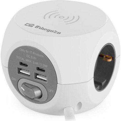 Regleta Enchufes Cubo Orbegozo 17843 (1,5 m) (1/4)