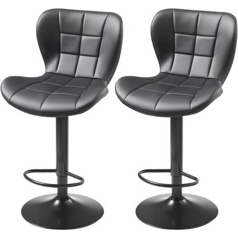 Tabouret de bar - lot de 2 - chaise de bar moderne en cuir PU (1/5)
