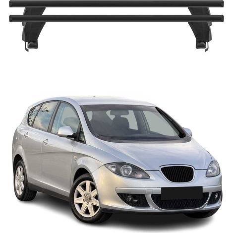 OMAC Dachträger Querträger Alu für Seat Altea 2004-2015 – Abschließbar – T-Nut – City-Crash-getestet – Max. 50 kg Schwarz (1/5)