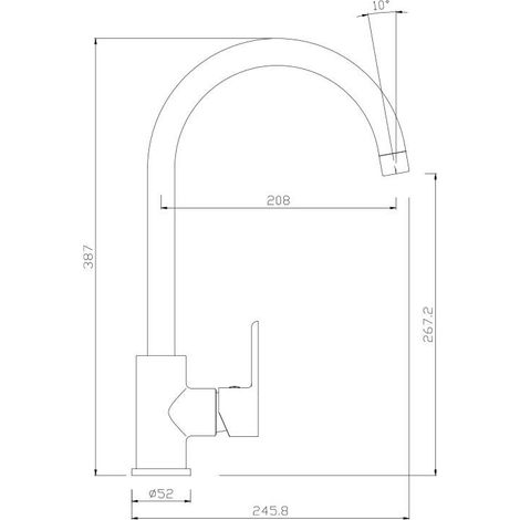 Miscelatore Lavello SERIE 3000, finitura cromo (1/2)