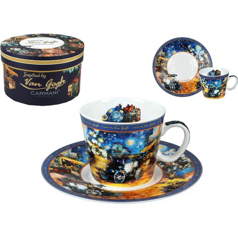 Tazzina da caffè espresso Carmani da 90 ml - ispirata a un dipinto di Van Gogh (1/5)