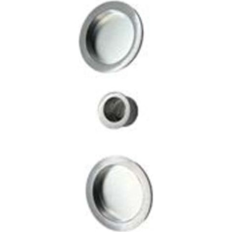 KIT MANIGLIE TONDO CIECO PORTE SCORREVOLI CROMO - 1 pezzo