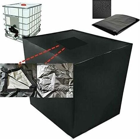 1 Couvercle réservoir IBC 1000L, anti-UV, tissu Oxford 25x25cm, étanche, jardin (1/5)