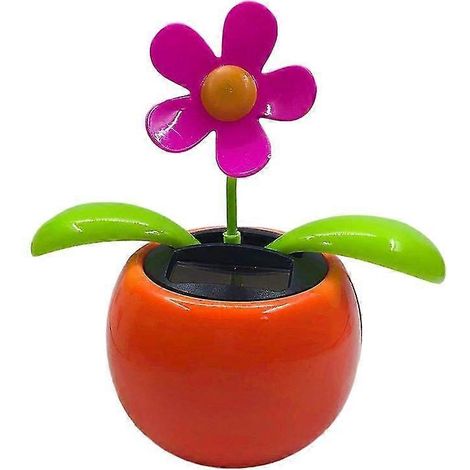 Lustige Auto-Dekoration, solarbetrieben, farbenfrohe Cartoon-Blume, tanzendes Schaukelspielzeug fürs Armaturenbrett – das perfekte Geschenk für Freunde-X (1/5)