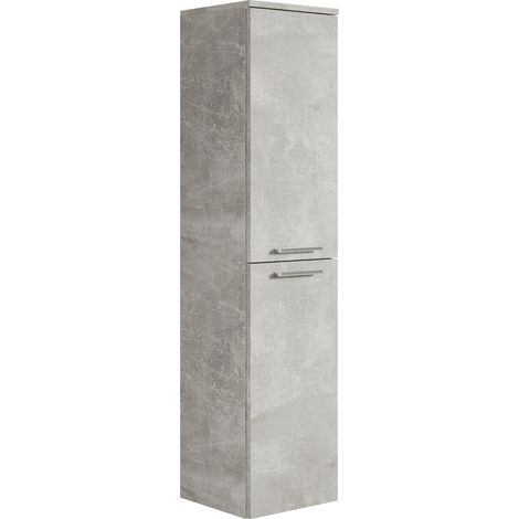 Columna de baño Saturnus 35 x 35 x 130 cm - Gris hormigón - Mueb