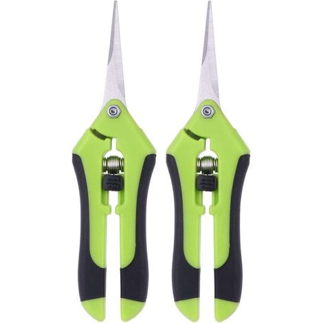 Lot de 2 ux pour élaguer des ux à élaguer manuel en acier inoxydable professionnel (Vert) (1/5)