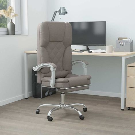 Fauteuil Relax inclinable Fauteuil de massage - Fauteuil de bureau Taupe Tissu BV631741 - BonneVie (1/5)
