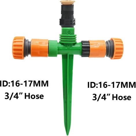 (G) Arroseur à eau avec filetage 1/2 pouce, support en plastique, orientable de 0 à 360 degrés, buse d'arrosage et d'irrigation pour jardins, pelouses et exploitations agricoles (1/5)