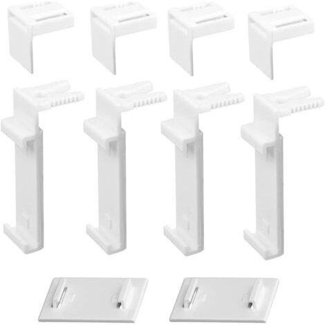 4 Ensemble de Accessoires pour Stores enrouleurs,Support de Serrage pour Store Enrouleur,sans perçage,réglable de 1,6 à 2,2 cm,pour Stores Enrouleurs, Volets Occultants (1/5)