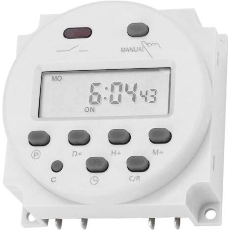 Commutateur de synchronisation 12VDC 16A, relais de temps électronique numérique programmable avec écran LCD, commutateur de puissance pour micro-contrôle (1/5)