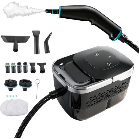 High Pressure Steam Hand Cleaner 2500W 4 Bar 1250ml Tank 6 Levels High Temperature Pressure Washer for Car Windows Kitchen Floor Furniture (1/5)