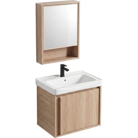 Ein Badezimmermöbelset Mit Waschbecken Rea Gama T25023 Bxm 50Cm Brown