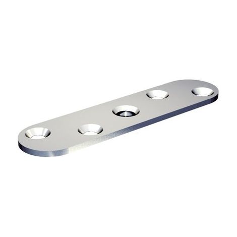 Piastra di montaggio per bordi M10 MANTION - Foro filettato - 25x100 mm - 0036