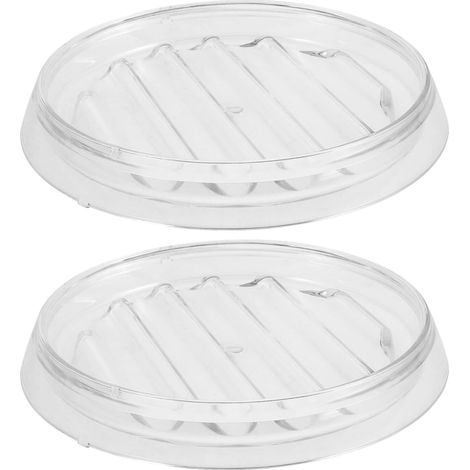 Ensemble de 2 poêles de cuisine rondes et transparentes en P (1/5)