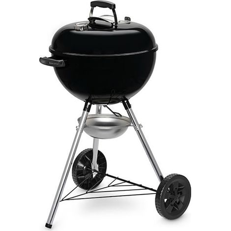 Weber – Barbecue à charbon Original Kettle E-4710 – Grille en acier chromé – Système de nettoyage One-Touch – Roues tout-terrain pour déplacement facile