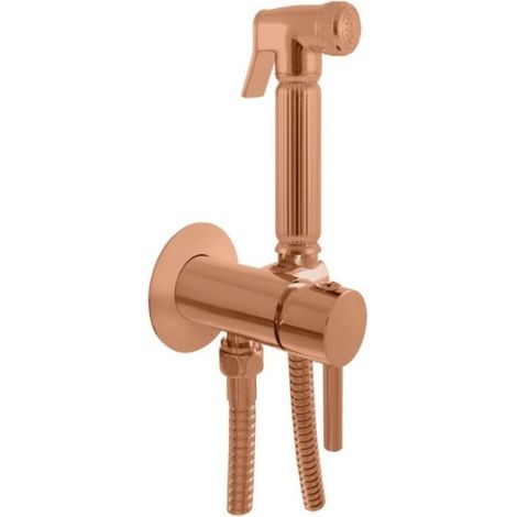 Mitigeur bidet ou WC encastrable SEINA avec douchette en laiton rose gold brossé (1/4)