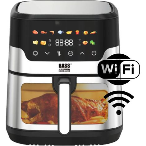 Friggitrice ad aria calda da 9 litri con finestra di visualizzazione e Wi-Fi