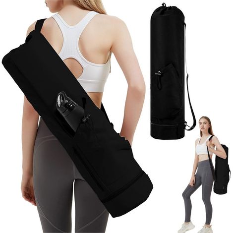 Borsa per tappetino da yoga - Borsa yoga con coulisse e scomparto portaoggetti - Borsa yoga - Borsa fitness - Borsa sportiva - Borsa pilates - Impermeabile - Universale - Palestra (1/5)