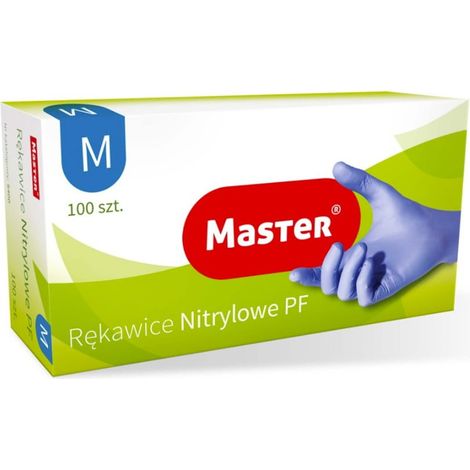 Master Einweg-Nitrilhandschuhe, blau, Größe M, 100 Stück (1/5)
