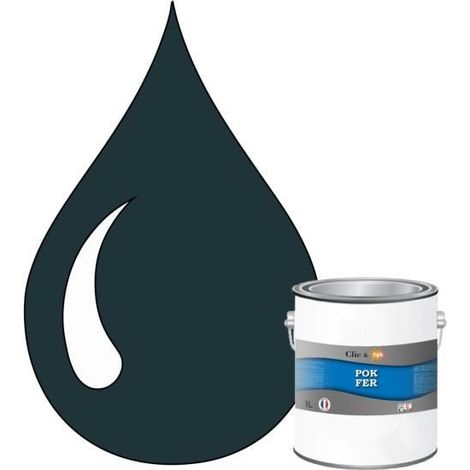 Peinture Fer Antirouille – Métal Extérieur Intérieur, Satinée, Protection Rouille - 1L - RAL 5001 - Bleu vert