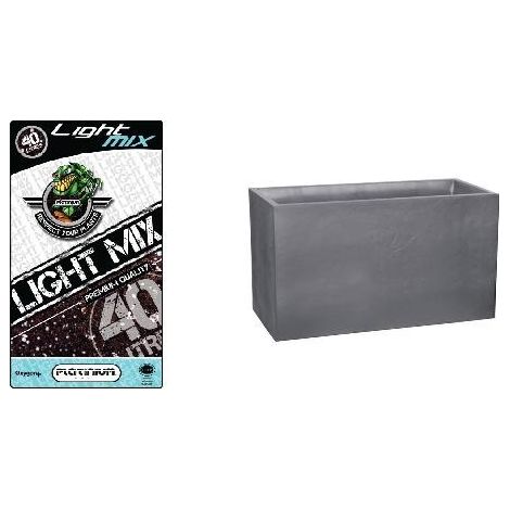 Pack - Muret Volcania Gris Galet 116L + Substrat Platinium LightMIX