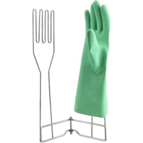 Porta guanti verticale a forma di dito – Asciugamani regolabile in acciaio inox, telaio in carbonio verde – 1 pezzo