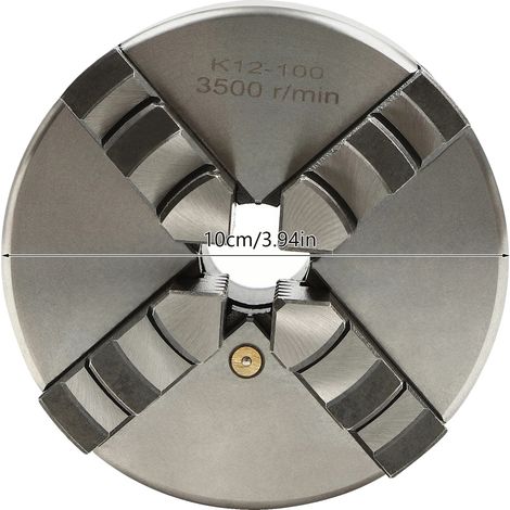 Mandrin de tour, 4 mors, Vitesse maximale 3000 tr/min, 100mm (1/2)