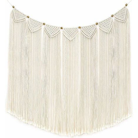 royaluxe- Macramé Tissé Tenture Murale Frange Guirlande Bannière Bohème Décoration Murale