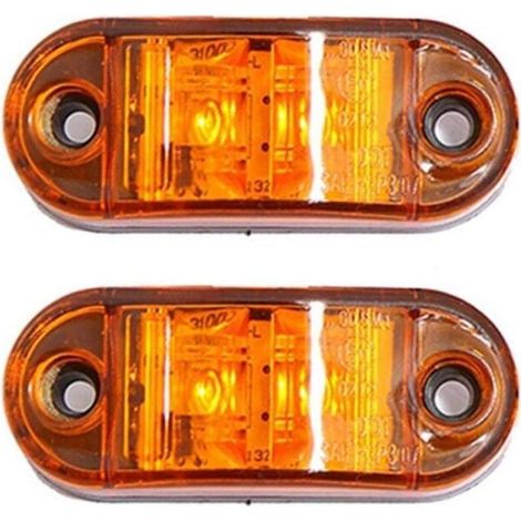 Pcs Voiture Externe Avertissement 12v 24v Marker Latéral LED (1/4)