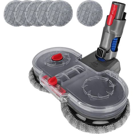 Sichler Haushaltsgeräte Moppbürste: Elektrischer Wischaufsatz f. Dyson V7, V8, V10, V11,V15 mit Wassertank (Ersatz-Reinigungsköpfe, Ersatz-Moppaufsätze, Handstaubsauger) (1/4)