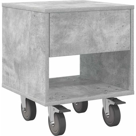 Bedside Table Concrete Grey 40.5 x 40 x 48 cm Engineered Wood vidaXL