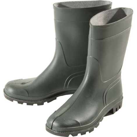 STIVALE TRONCHETTO IN PVC CON CARRARMATO VERDE TG 46