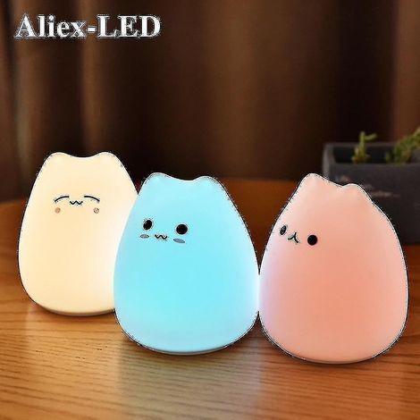 Lampe de chevet en silicone pour enfants, motif dessin animé (1/4)