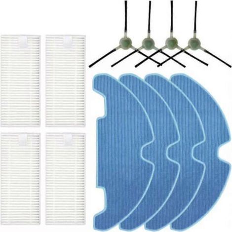Juego de repuestos de 12 piezas para la aspiradora robot Lefant M310: cepillo lateral, paño de limpieza, filtro HEPA. (1/5)