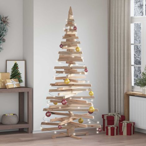 vidaXL Árboles de Navidad Natural 210 cm Madera maciza de pino (1/5)