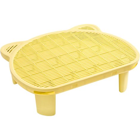 Katzentoilette Matte, Katzenstreu-Sammelmatte, 20,08" x 15,94" x 5,91" große doppellagige Katzentoilettenmatte, geeignet für Katzen, schützt den Boden, wasserdicht und urinresistent (Gelb)